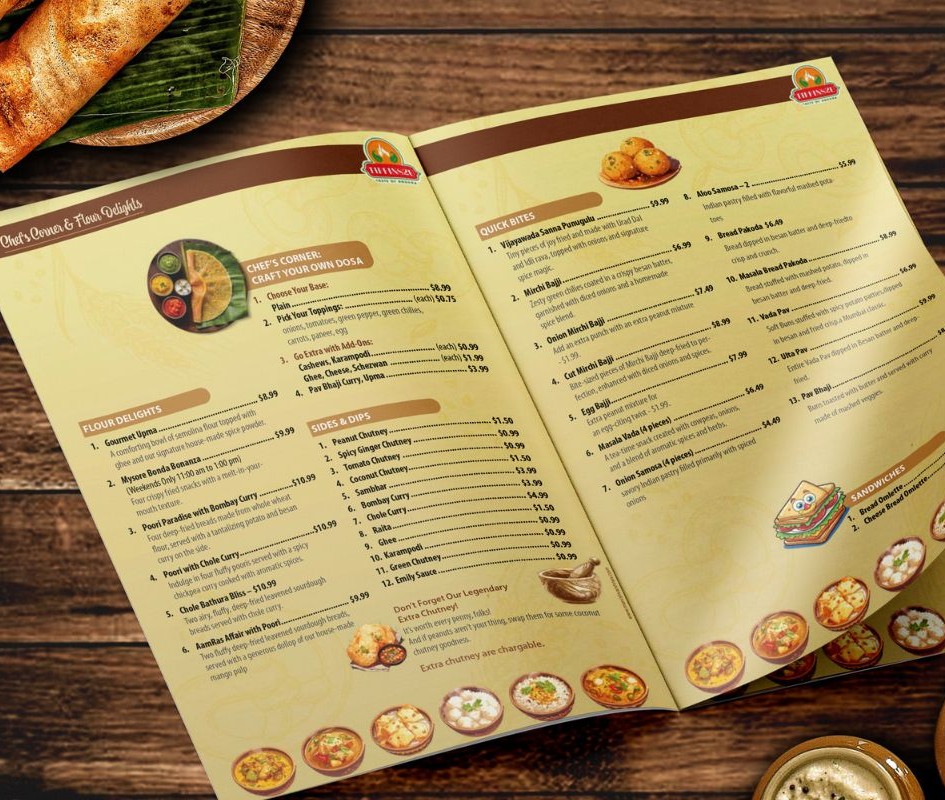 AB MV AG porfolio  - south indian cafe food menu