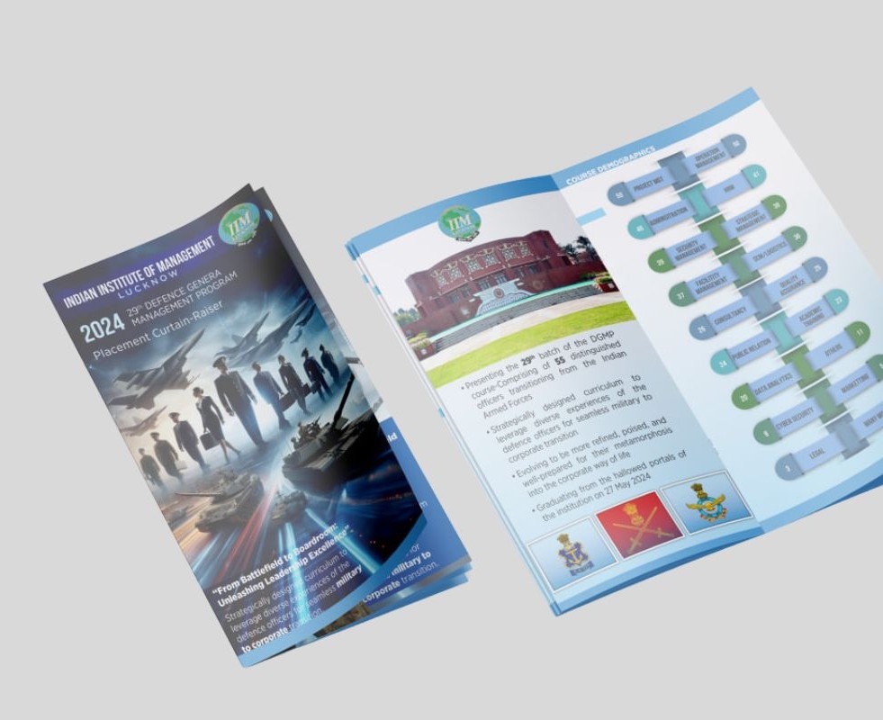Mockup  - IIM Lucknow tri fold brochure design