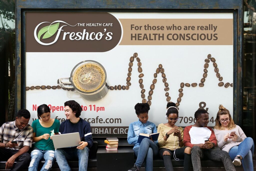 OutDoor-Advertising-for-Cafe-Freshcos-Cafe-Vadodara